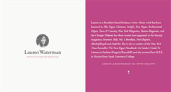Desktop Screenshot of laurenwaterman.com