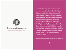 Tablet Screenshot of laurenwaterman.com